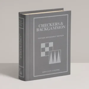 Checkers & Backgammon Vintage Bookshelf Edition